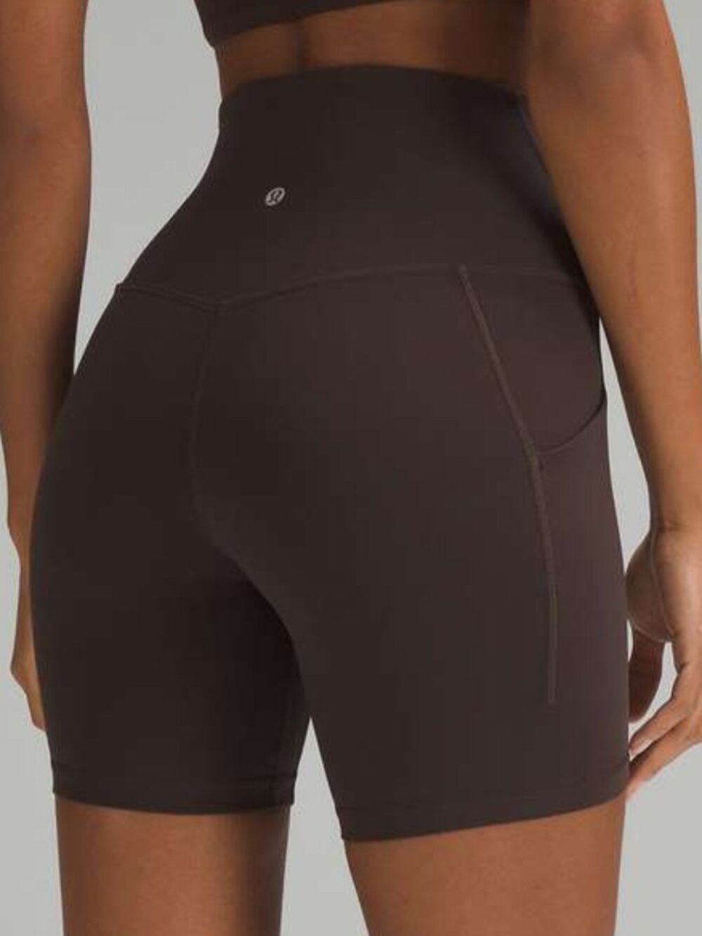 Lululemon Espresso Align High-Rise Short with Pockets 6" size 6